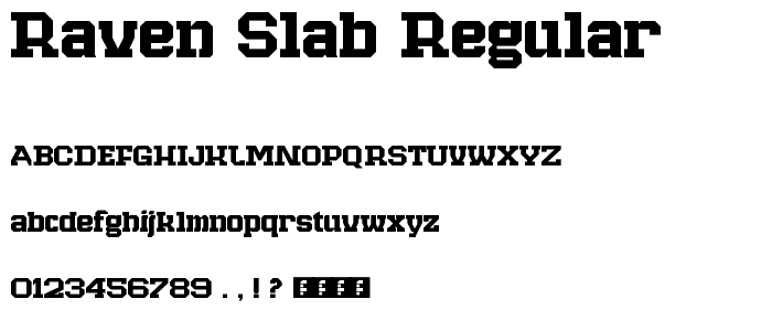 Raven Slab Regular font